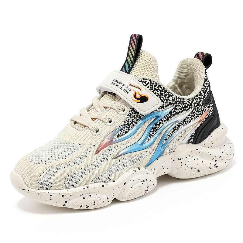 Sneakers με Πολύχρωμο Σχέδιο Φλόγες & Σόλα με Πιτσιλιές