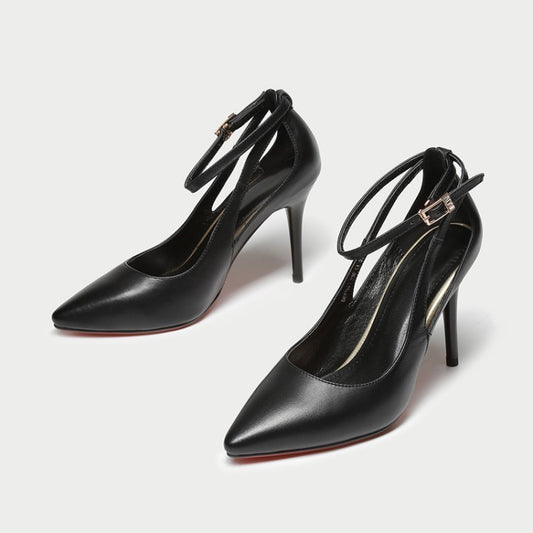 Γόβες Stiletto με Διπλό Λουράκι & Δύο Ύψη Τακουνιού