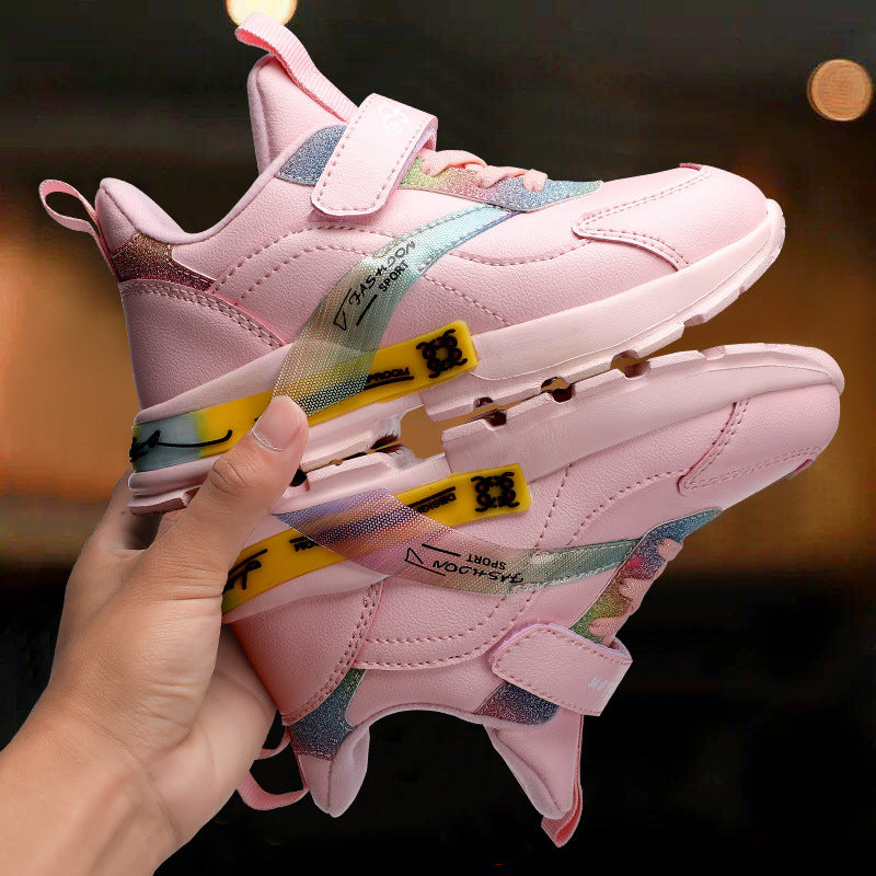 Sneakers με Πολύχρωμες Πινελιές & Σπορ Σόλα