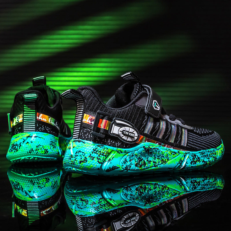 Sport Sneakers με Κλείσιμο Σκράτς & Μοναδικό Σχέδιο στη Σόλα