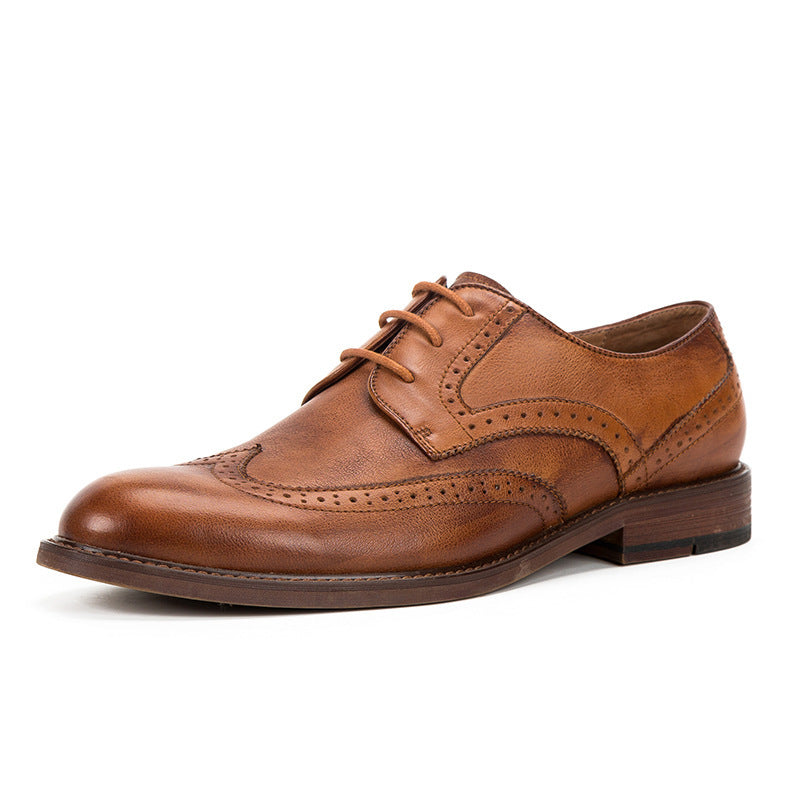 Κλασικά Brogue Derby Παπούτσια με Διαχρονικές Τρυπητές Λεπτομέρειες