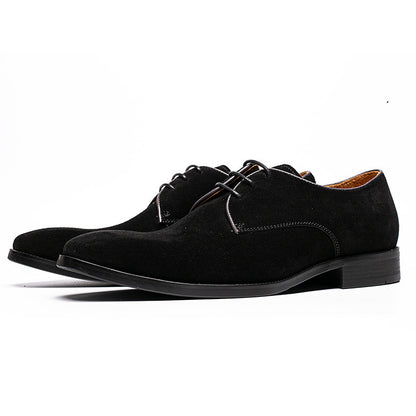 Δερμάτινα Derby Suede με Κορδόνια