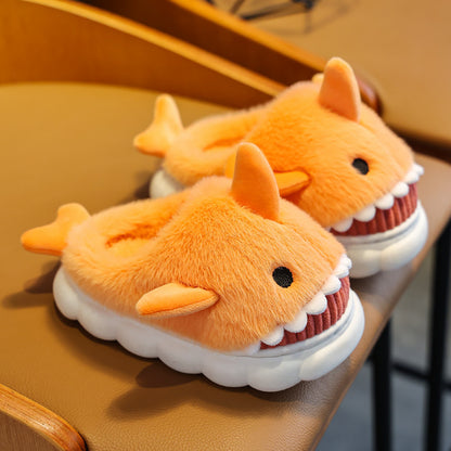 Παιδικές Χειμερινές Παντόφλες Shark με Μαλακή Γούνα