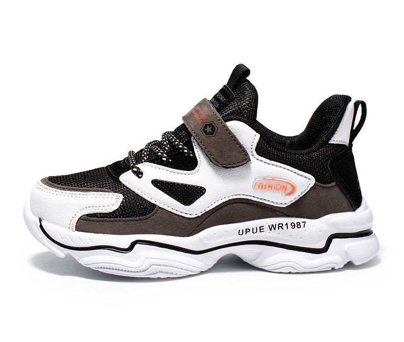Sneakers με Αυτοκόλλητο Κλείσιμο & Πλεκτά Κορδόνια