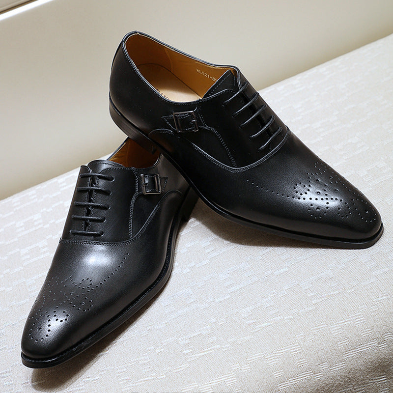 Επίσημα Brogues με Διακριτική Τρυπητή Διακόσμηση & Πλευρική Διακοσμητική Αγκράφα