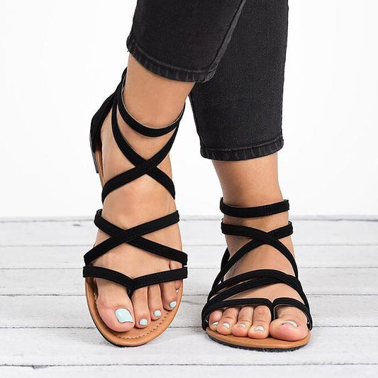 Strappy Σανδάλια με Πολλαπλά Λουράκια & Σταθερή Εφαρμογή