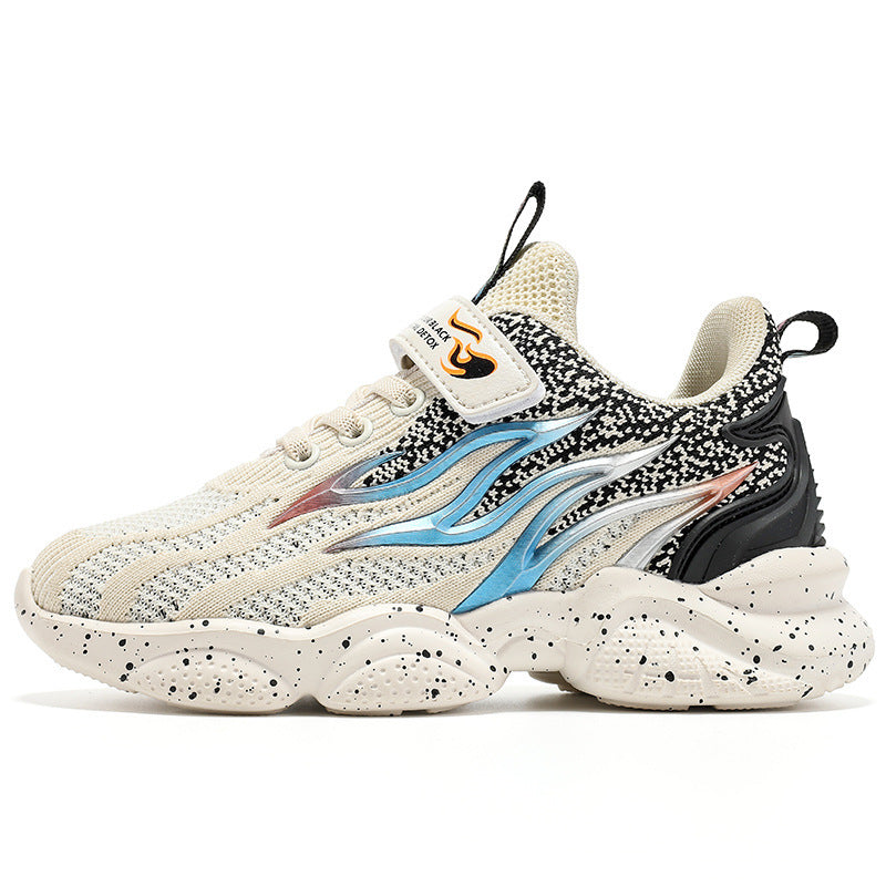 Sneakers με Πολύχρωμο Σχέδιο Φλόγες & Σόλα με Πιτσιλιές