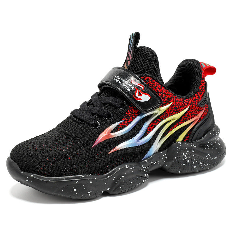 Sneakers με Πολύχρωμο Σχέδιο Φλόγες & Σόλα με Πιτσιλιές