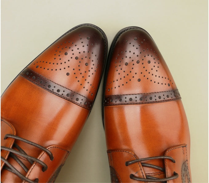 Ανδρικά Παπούτσια Brogues με Τρυπητό Σχέδιο