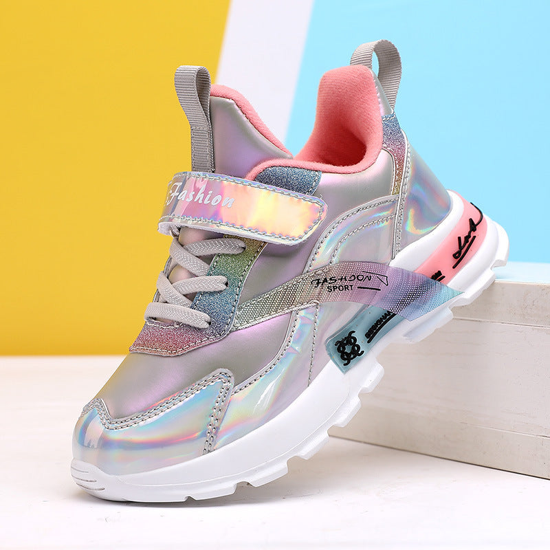 Sneakers με Πολύχρωμες Πινελιές & Σπορ Σόλα