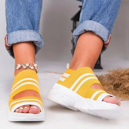 Ανατομικά Knit Σανδάλια με Σπορ Σόλα & Ελαστικό Υλικό