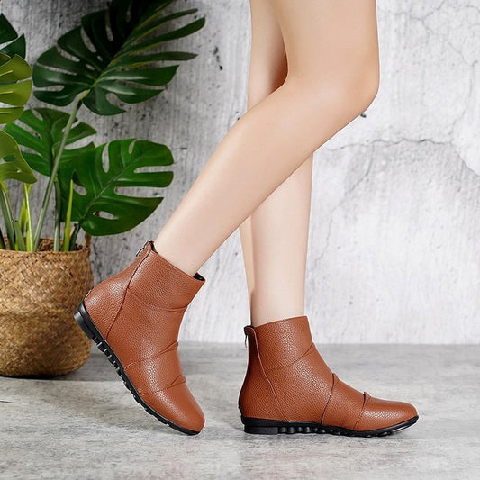 Μποτάκια Casual με Ανάγλυφη Υφή & Μαλακή Σόλα