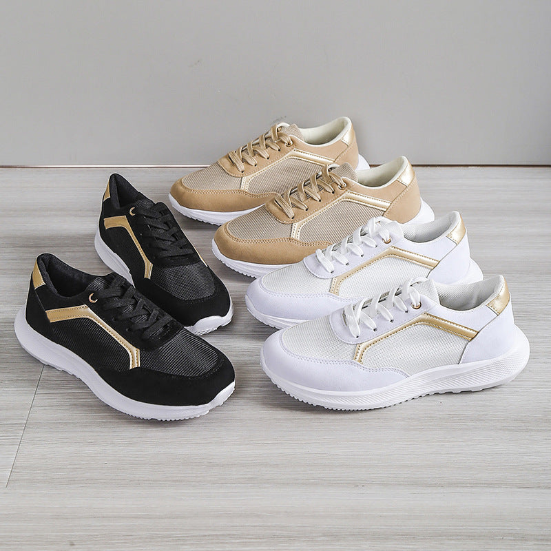 Γυναικεία Sneakers με Μεταλλική Λεπτομέρεια & Ανάγλυφη Σόλα