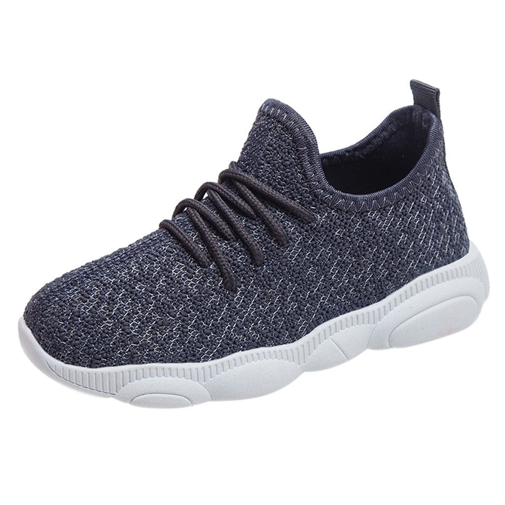 Sneakers με Ελαστικό Πλέγμα & Λευκή Σόλα