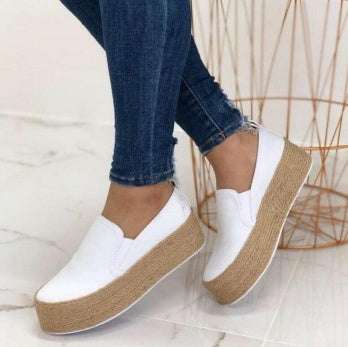 Slip-On Πλατφόρμες με Ψάθινη Σόλα