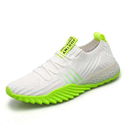 Γυναικεία Sneakers με Πλεκτό Πάνω Μέρος & Χρωματιστή Σόλα