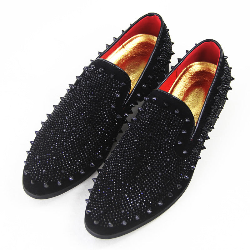 Ανδρικά Loafers με Καρφιά & Διακοσμητικά Στρας