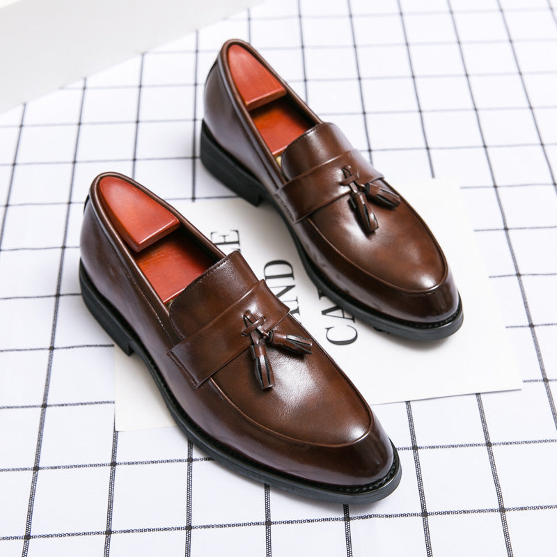 Ανδρικά Loafers Δερμάτινα με Φούντες