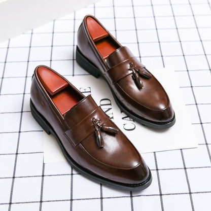 Ανδρικά Loafers Δερμάτινα με Φούντες