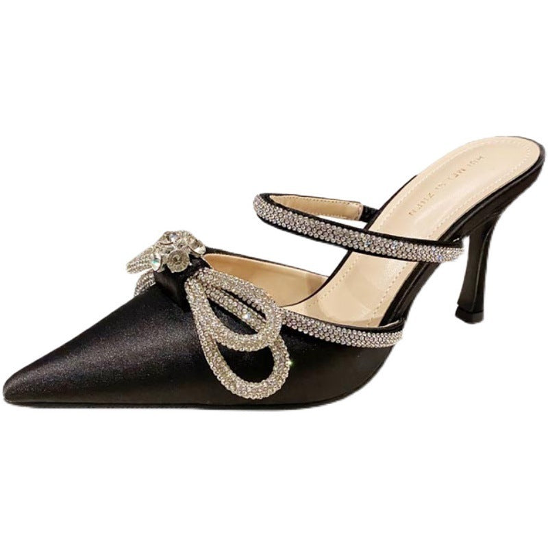 Mules με Σατέν Φιόγκο & Στρας