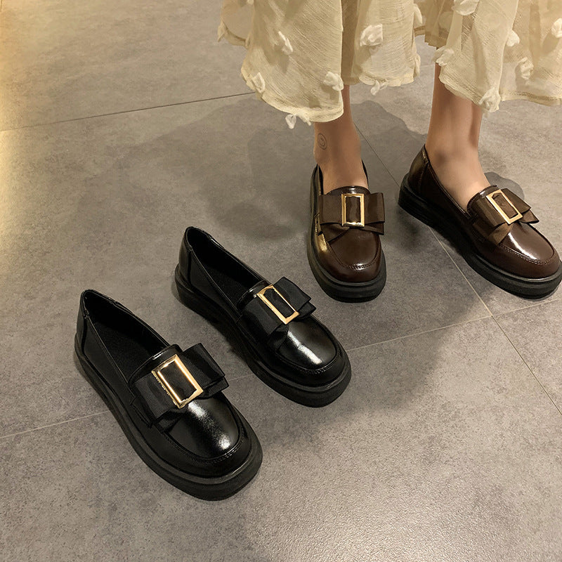 Loafers με Διακοσμητικό Φιόγκο & Μεταλλική Αγκράφα