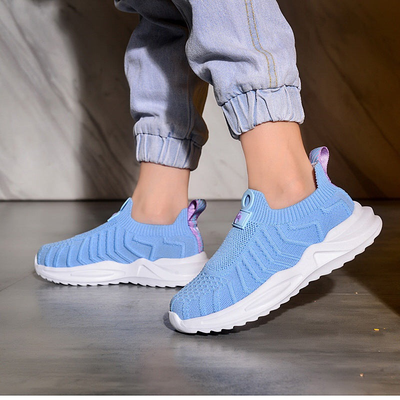 Slip-on Sneakers με Ελαστικό Ύφασμα & Άνετη Σόλα