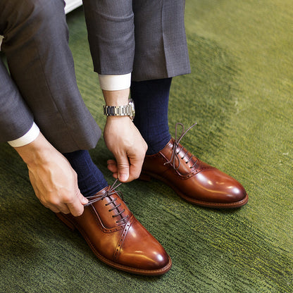 Ανδρικά Brogues Oxford με Διάτρητη Λεπτομέρεια & Γραμμή Cap Toe