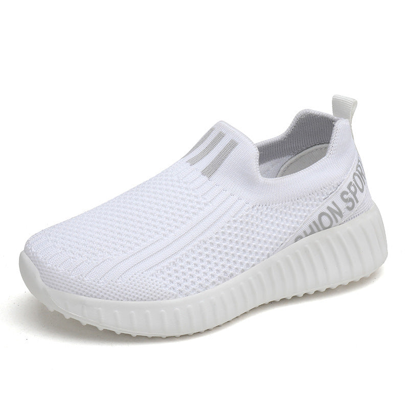 Αθλητικά Slip-On Πλεκτά Παπούτσια με Ελαστική Σόλα