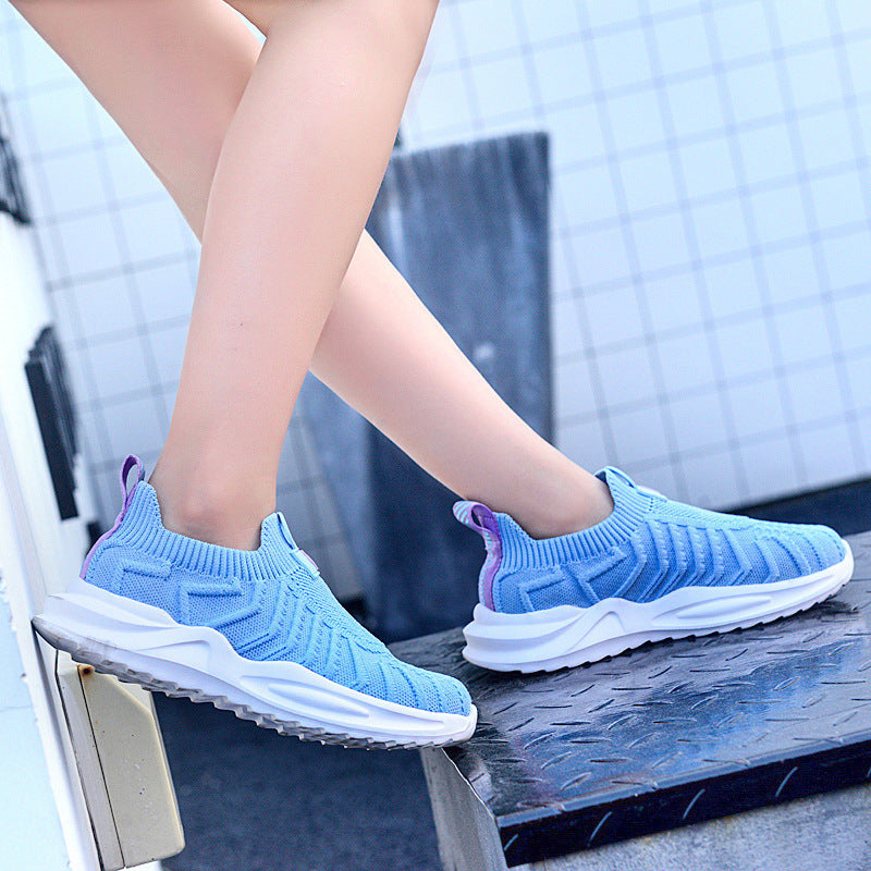 Slip-on Sneakers με Ελαστικό Ύφασμα & Άνετη Σόλα