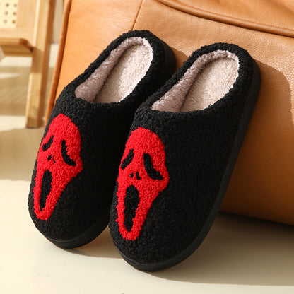 Ανδρικές Παντόφλες Fleece με Χιουμοριστικά Τρομακτικά Σχέδια