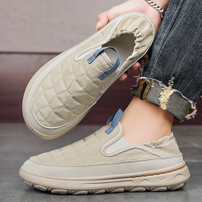 Ανδρικά Slip-On Παπούτσια με Καπιτονέ Σχέδιο & Ελαστική Φτέρνα