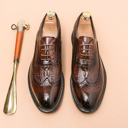 Ανδρικά Brogues με Ανάγλυφο Σχέδιο Δέρματος