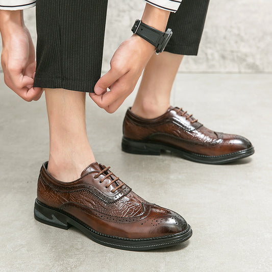 Ανδρικά Brogues με Ανάγλυφο Σχέδιο Δέρματος