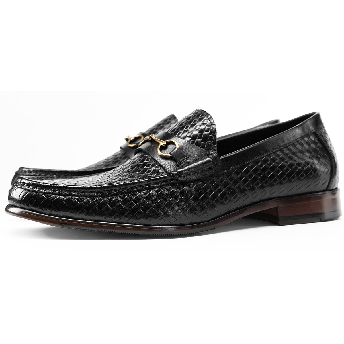 Ανδρικά Loafers με Διακοσμητική Αγκράφα & Πλεκτή Υφή