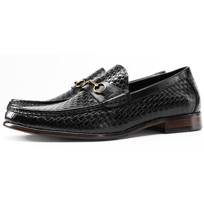 Ανδρικά Loafers με Διακοσμητική Αγκράφα & Πλεκτή Υφή