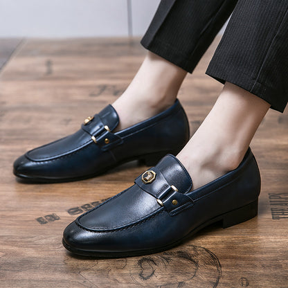Ανδρικά Loafers με Σχέδιο Δέρματος Φιδιού & Μεταλλική Λεπτομέρεια