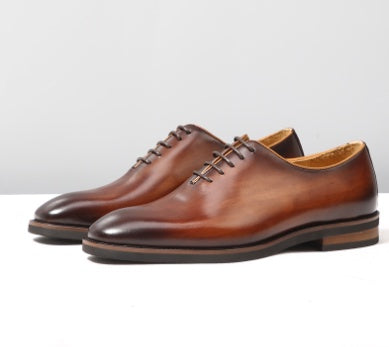 Ανδρικά Παπούτσια Oxford Wholecut με Χειροποίητο Φινίρισμα