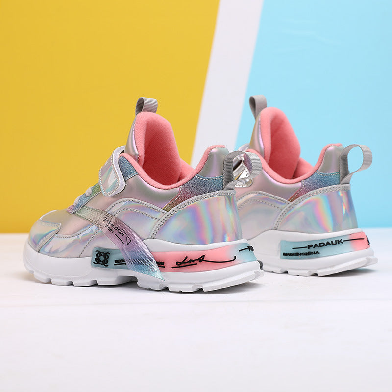 Sneakers με Πολύχρωμες Πινελιές & Σπορ Σόλα