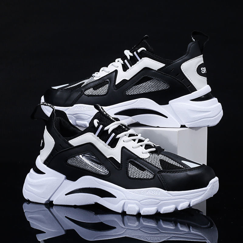 Chunky Sneakers με Δίχρωμες Λεπτομέρειες & Ανάγλυφη Σόλα