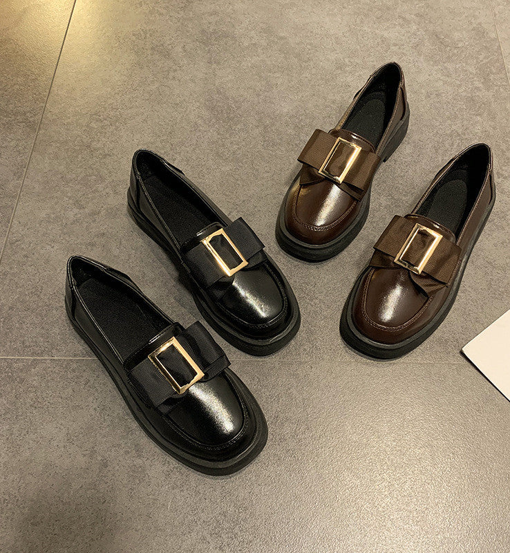 Loafers με Διακοσμητικό Φιόγκο & Μεταλλική Αγκράφα