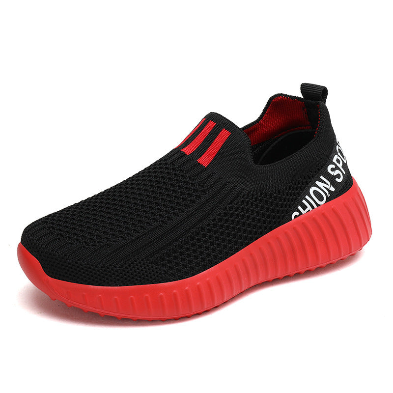 Αθλητικά Slip-On Πλεκτά Παπούτσια με Ελαστική Σόλα