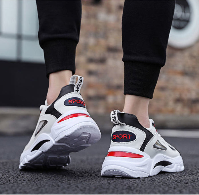 Chunky Sneakers με Δίχρωμες Λεπτομέρειες & Ανάγλυφη Σόλα