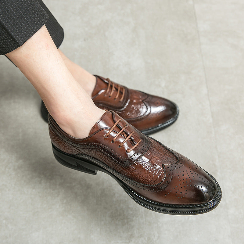 Ανδρικά Brogues με Ανάγλυφο Σχέδιο Δέρματος