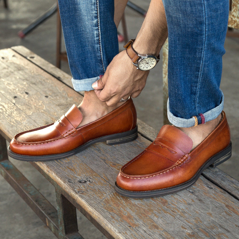 Ανδρικά Penny Loafers με Κλασικό Σχεδιασμό & Λείο Δέρμα