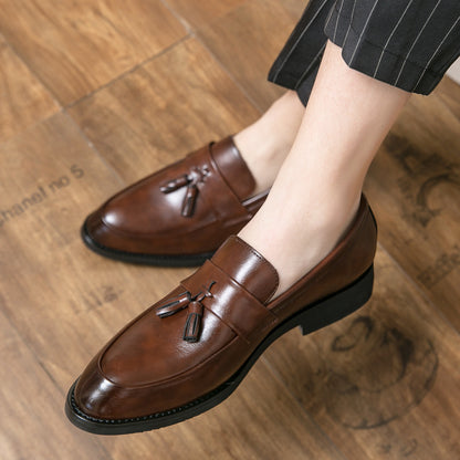 Ανδρικά Loafers Δερμάτινα με Φούντες