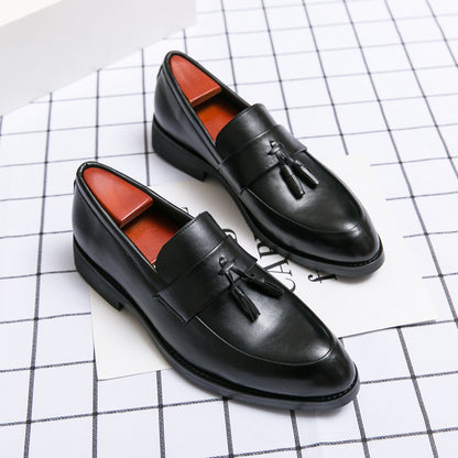 Ανδρικά Loafers Δερμάτινα με Φούντες