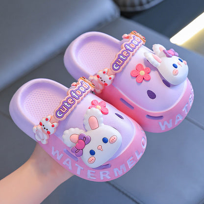 Παιδικά Clogs με 3D Σχέδια & Λουράκι "Cute Food"