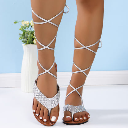 Γυναικεία Strappy Σανδάλια με Χιαστί Λουράκια & Ανατομική Σόλα