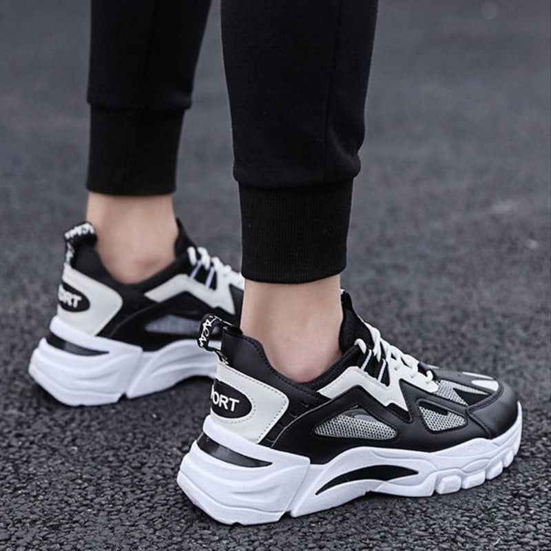 Chunky Sneakers με Δίχρωμες Λεπτομέρειες & Ανάγλυφη Σόλα