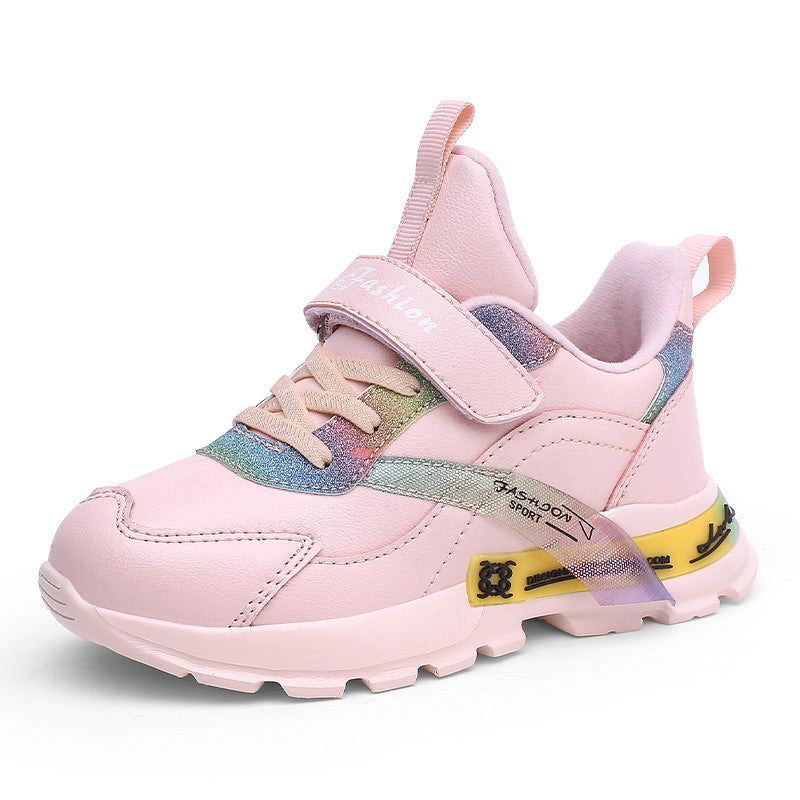 Sneakers με Πολύχρωμες Πινελιές & Σπορ Σόλα